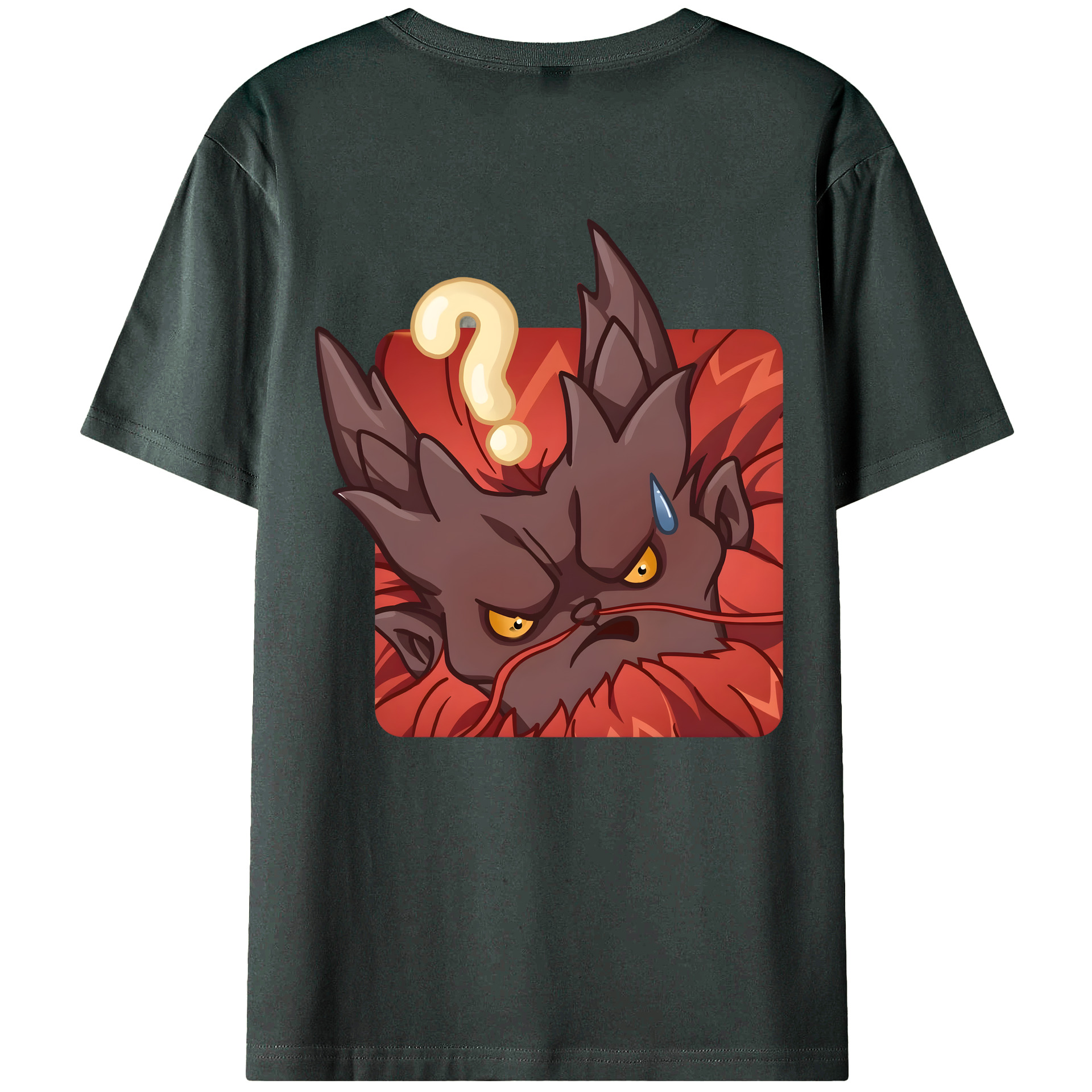 （画像用） Ne Zha 2 ナタ 魔童の大暴れ 綿100％ メンズ半袖Tシャツ（バックプリント） 通気性